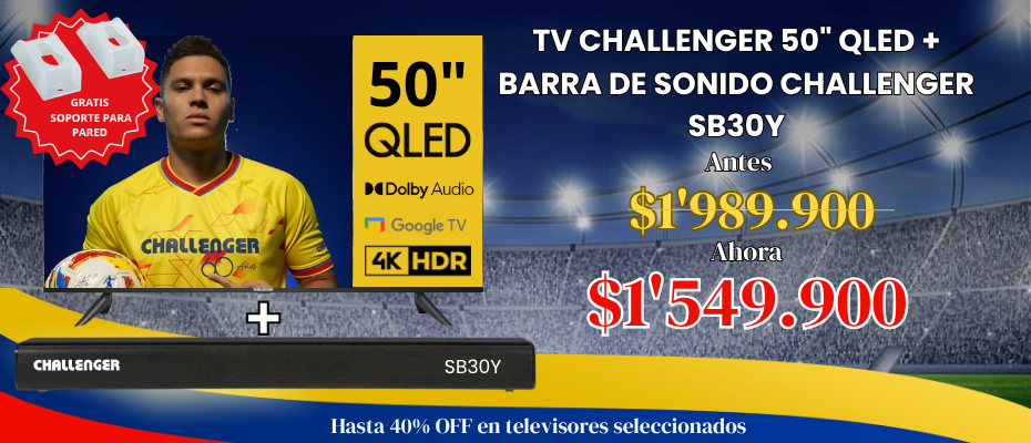 tv challenger 50 pulgadas