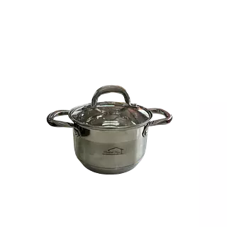 Olla Acero Inoxidable 18 Cm Tapa Vidrio