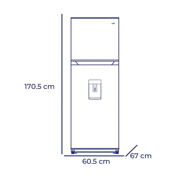Nevera Kalley Congelador Superior 332 Litros K-Nt332l Gris