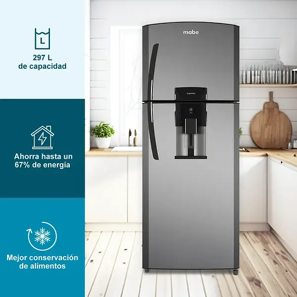 Nevera Mabe No Frost Congelador Superior 297 Litros