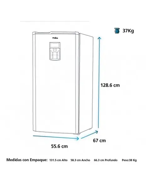Nevera Mabe Frost 205 Litros Grafito