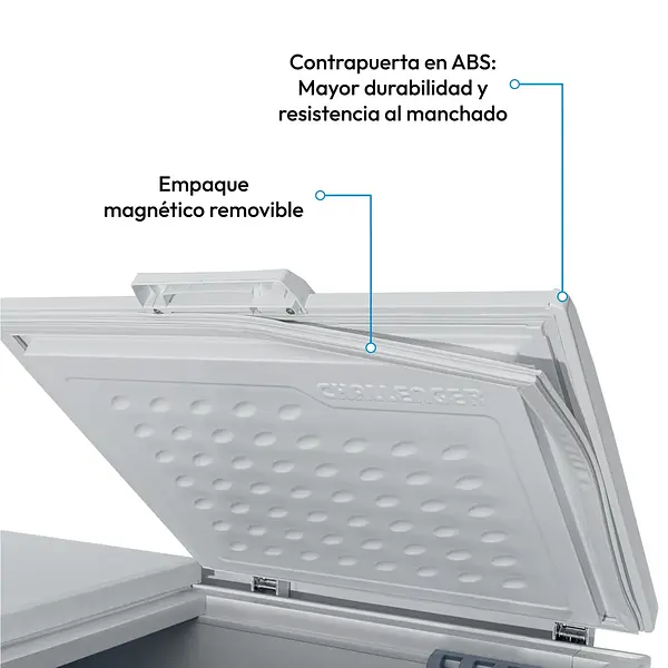 Congelador Horizontal Challenger De Doble Puerta, 535 L Brut