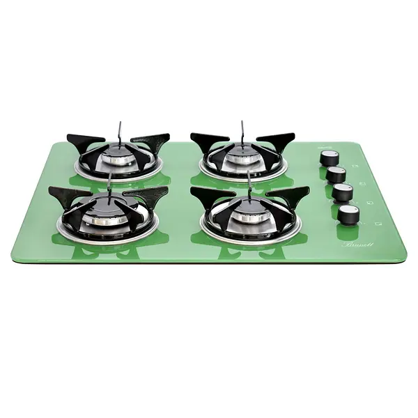 Estufa Continental De Empotrar 4p Vidrio 6mm Ee Verde