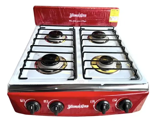 Estufa De Mesa 4 Puestos Rojo Gas Propano