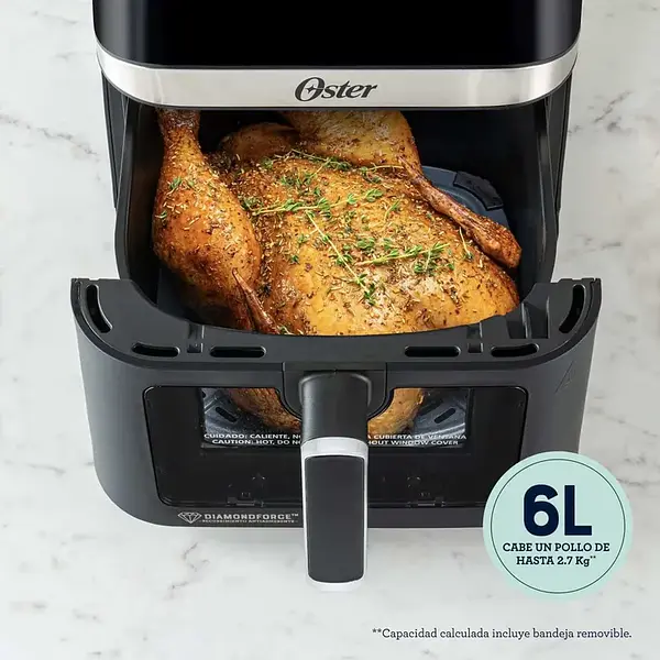 Freidora De Aire Oster 6lts Digital Diamondforce Con Ventana