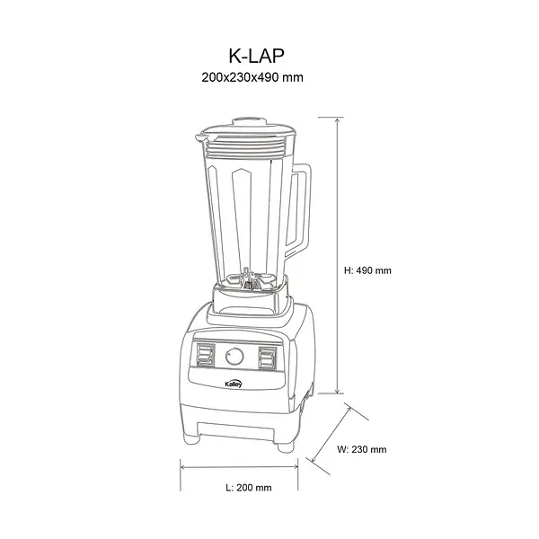 Licuadora Kalley K-Lap Max Blend Negro