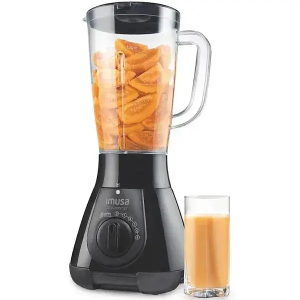 Licuadora Imusa Powermix 2 Velocidades Negro Vaso Plástico