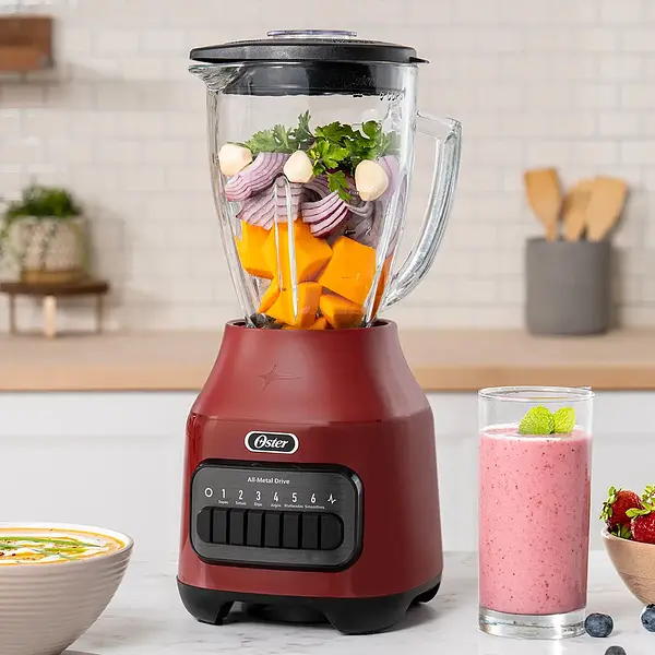 Licuadora Oster 6 Velocidades Pulso Boroclass Blstpeg-Rpb Roja