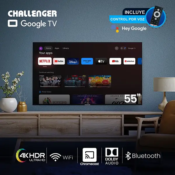 Televisor Challeger 55"