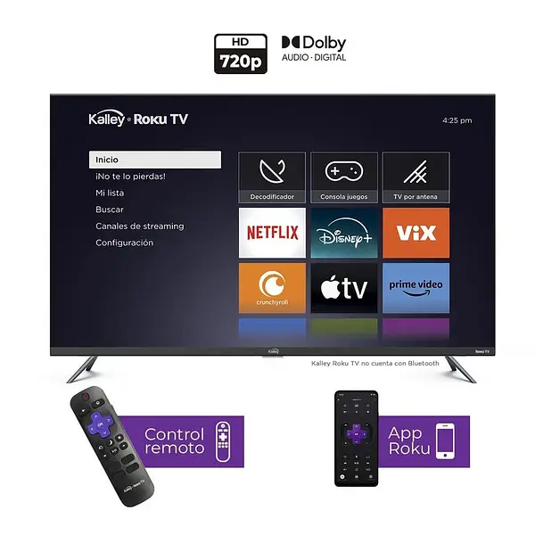 Tv Kalley 32" Pulgadas 80 Cm K-Rtv32hd Smart Tv Roku Tv