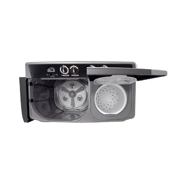 Lavadora Lg Carga Superior 15 Kg Doble Tina Gris