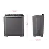 Lavadora Lg Carga Superior 15 Kg Doble Tina Gris
