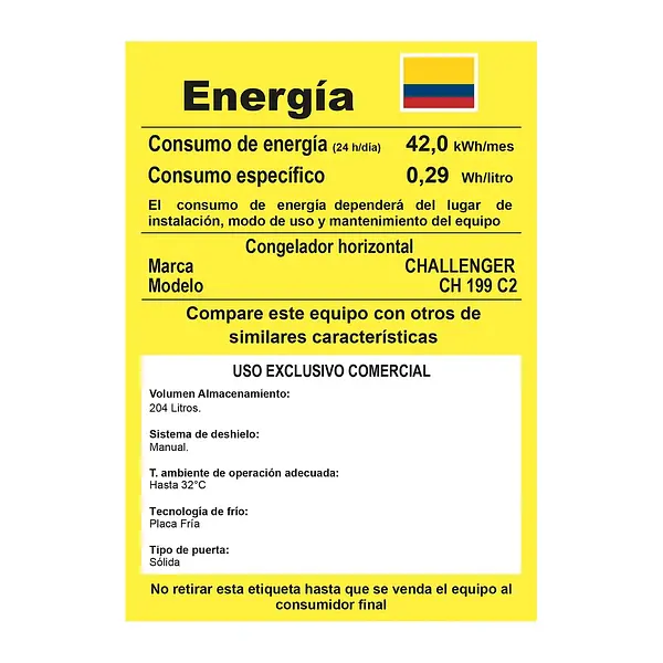 Congelador Challenger Ch199 De 204 Litros Blanco 3807