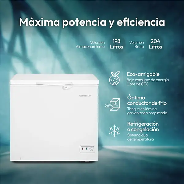 Congelador Challenger Ch199 De 204 Litros Blanco 3807