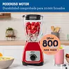 Licuadora Oster Kaliman Vaso Vidrio Roja 8369