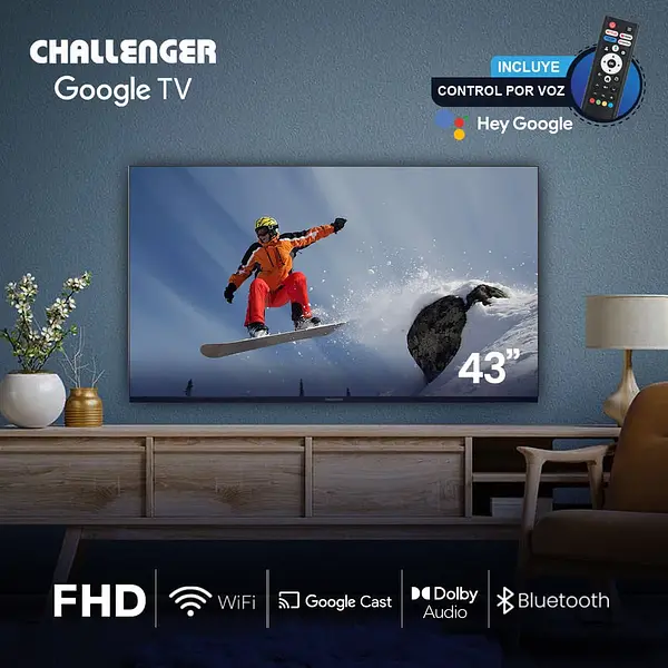 Tv Challenger 43" 43kg90 Fhd Led Smart Tv Google Tv 6365