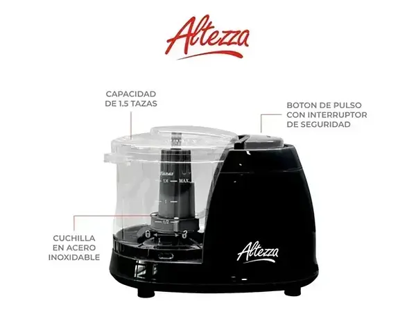 Procesador De Alimentos Altezza Afp-3150 Negro 4407