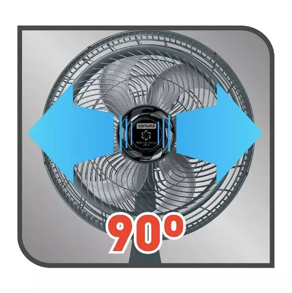 Ventilador Samurái Silence Force Plus 2 En 1 Gris