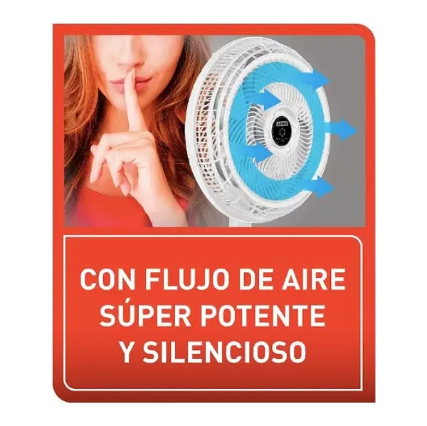 Ventilador Samurái Silence Force Plus 2 En 1 Blanco 4200