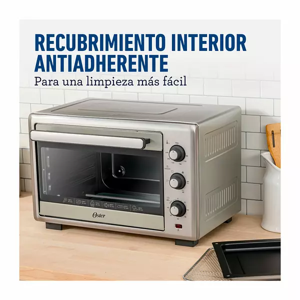 Horno Tostador Oster Con Freidora De Aire 35lt Plateado 3652