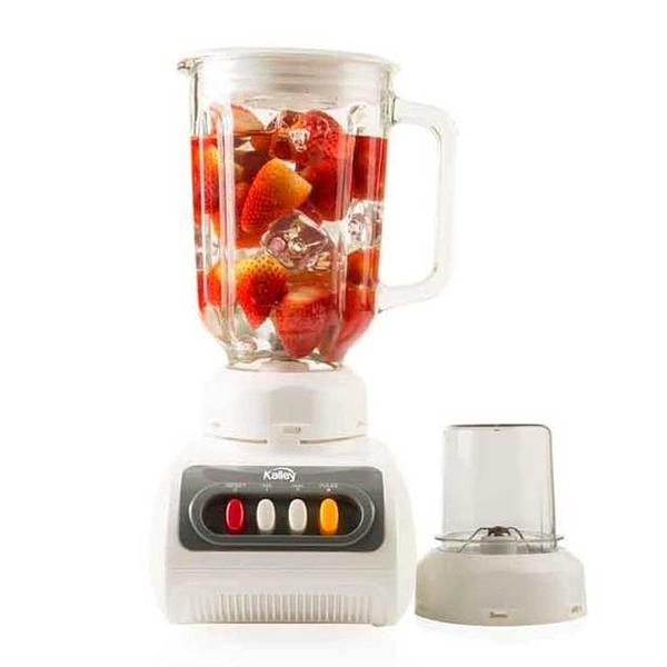 Licuadora Kalley Vidrio Lt Blanca Con Pica Todo 5827