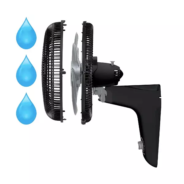 Ventilador Samurai Silence Force Pared Negro