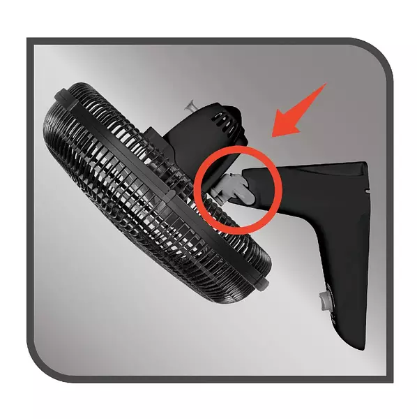 Ventilador Samurai Silence Force Pared Negro