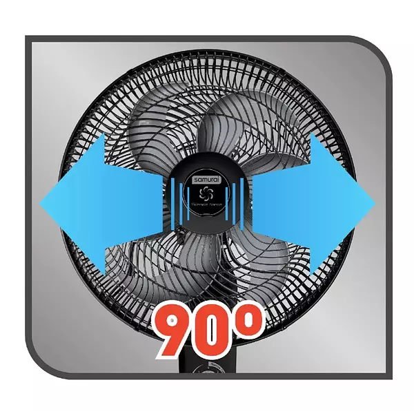 Ventilador Samurai Silence Force Pared Negro