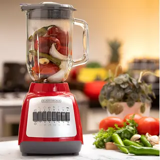 Licuadora Black-Decker Durapro Vaso Vidrio Roja 3129