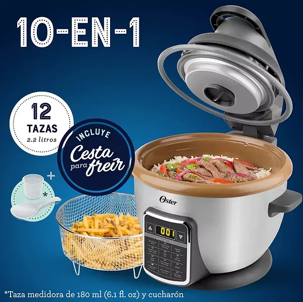 Olla Oster Multifuncional 10 En 1 Con Freidora 2.2 Lt 5763