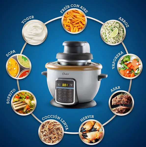 Olla Oster Multifuncional 10 En 1 Con Freidora 2.2 Lt 5763