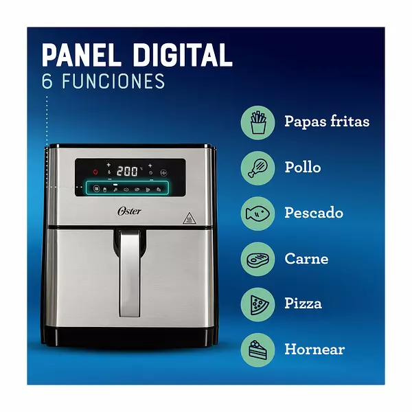 Freidora De Aire Oster Digital Con Diamond Force 9 Lt 4740