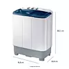 Lavadora Samsung Semiautomática De 7.5 Kg Gris 4411