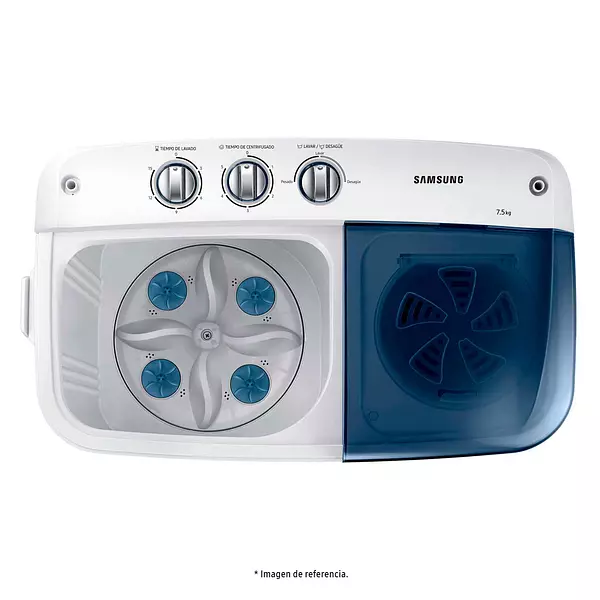 Lavadora Samsung Semiautomática De 7.5 Kg Gris 4411