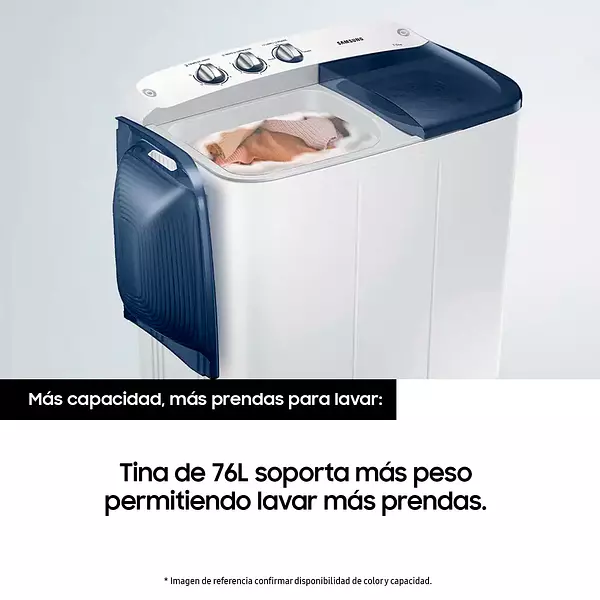 Lavadora Samsung Semiautomática De 7.5 Kg Gris 4411